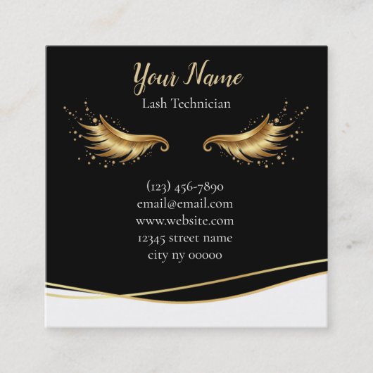 Luxury Lash Technician Appointment Card 予約カード (正面)