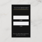 Luxury Lash Technician Appointment Card 予約カード (裏面)