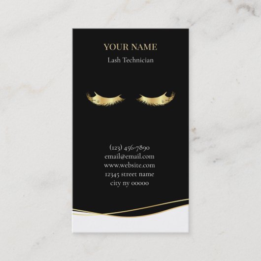 Luxury Lash Technician Appointment Card 予約カード (正面)
