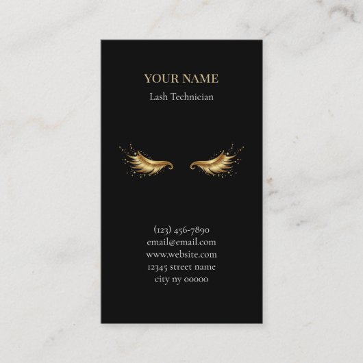 Luxury Lash Technician Appointment Card 予約カード (正面)