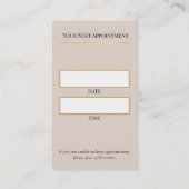 Luxury Lash Technician Appointment Card 予約カード (裏面)