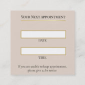 Luxury Lash Technician Appointment Card 予約カード (裏面)