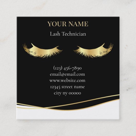 Luxury Lash Technician Appointment Card 予約カード (正面)