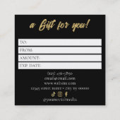 Luxury Lash Technician Gift Certificate Card ロイヤリティカード (裏面)