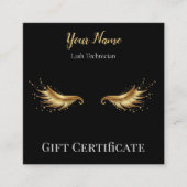Luxury Lash Technician Gift Certificate Card ロイヤリティカード (正面)