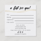 Luxury Lash Technician Gift Certificate Card ロイヤリティカード (裏面)
