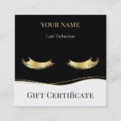 Luxury Lash Technician Gift Certificate Card ロイヤリティカード (正面)