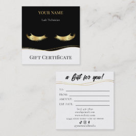 Luxury Lash Technician Gift Certificate Card ロイヤリティカード
