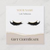 Luxury Lash Technician Gift Certificate Card ロイヤリティカード (正面)