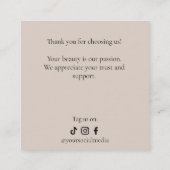 Luxury Lash Technician Thank you Card ロイヤリティカード (裏面)