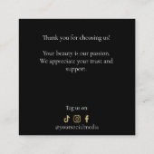 Luxury Lash Technician Thank you Card ロイヤリティカード (裏面)