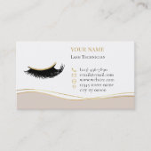 Luxury Lashes Before care Appointment Card 予約カード (正面)