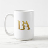 Luxury Law Firm Monogram Coffee Mug | Navy & Gold コーヒーマグカップ (左)