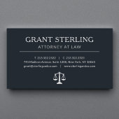 Luxury Lawyer Attorney at Law Black Silver 名刺