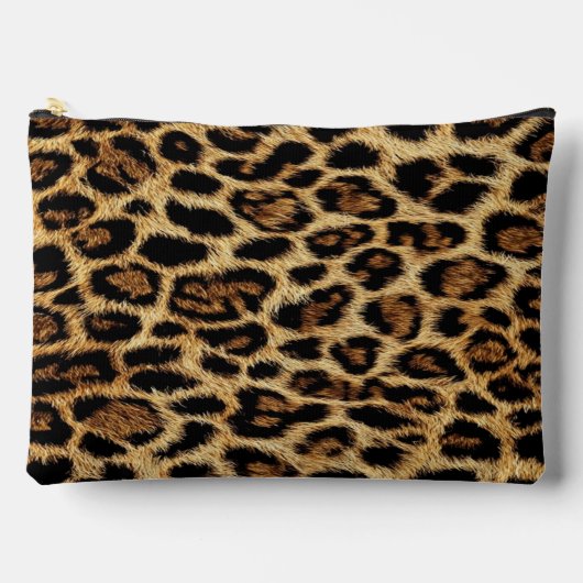 Luxury Leopard Skin Elegant Wild Animal Fur Design アクセサリーポーチ (正面)
