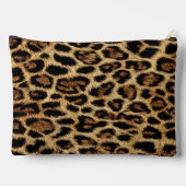 Luxury Leopard Skin Elegant Wild Animal Fur Design アクセサリーポーチ (裏面)