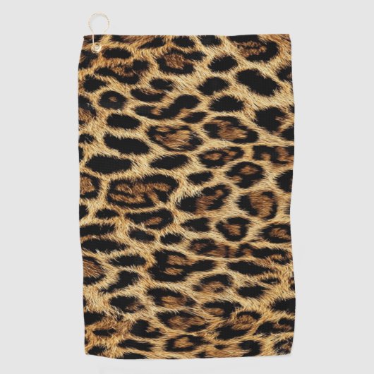 Luxury Leopard Skin Elegant Wild Animal Fur Design ゴルフタオル (正面)