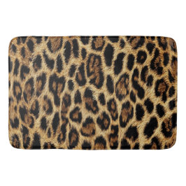 Luxury Leopard Skin Elegant Wild Animal Fur Design バスマット