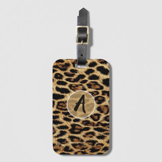 Luxury Leopard Skin Elegant Wild Animal Fur Design ラゲッジタグ (正面縦)
