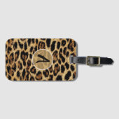 Luxury Leopard Skin Elegant Wild Animal Fur Design ラゲッジタグ (正面横)