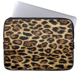 Luxury Leopard Skin Elegant Wild Animal Fur Design ラップトップスリーブ