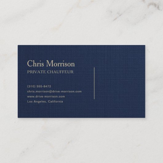 Luxury Linen Executive Transport Navy Blue 名刺 (裏面)