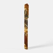 Luxury Liquid Gold Waves - Seamless Metallic Fluid iPhoneケース (右側面)