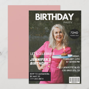 Luxury Magazine写真エレガント72歳の誕生日 招待状