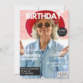 Luxury Magazine写真エレガント97th birthday 招待状 (正面)