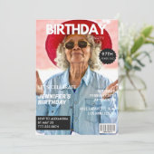 Luxury Magazine写真エレガント97th birthday 招待状 (スタンド正面)