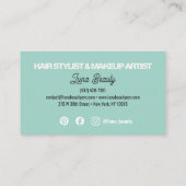 Luxury Makeup Artist Business Card for Beauty 名刺 (裏面)