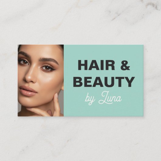 Luxury Makeup Artist Business Card for Beauty 名刺 (正面)