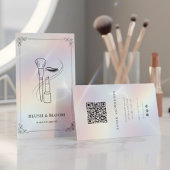 Luxury Makeup Artist with QR Code | Holographic 名刺