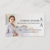 Luxury Marble Agate Accountant Tax Consultant QR 名刺 (正面)