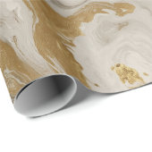 Luxury Marble Gold White Harmony Abstract Pattern ラッピングペーパー (ロールコーナー)
