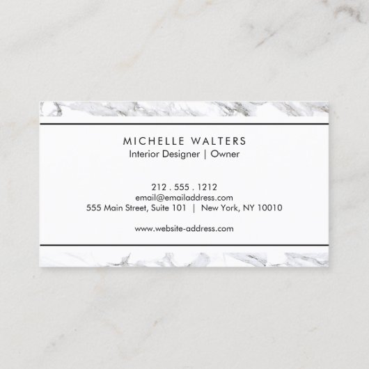 Luxury Marble Interior Designer 名刺 (裏面)