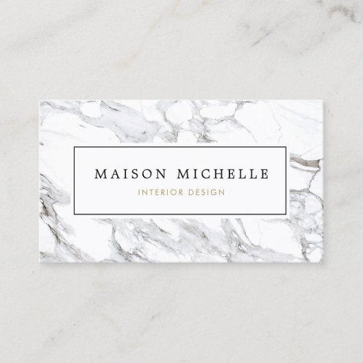 Luxury Marble Interior Designer 名刺 (正面)