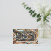 Luxury Marble Makeup Artist & Hair Stylist 名刺 (スタンド正面)