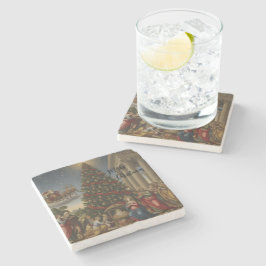 Luxury Marble Nativity Christmas Tree Coaster ストーンコースター