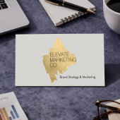 Luxury Marketing Consultant Gold Logo 名刺