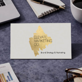 Luxury Marketing Consultant Gold Logo 名刺