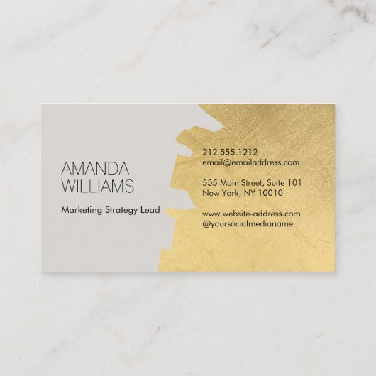 Luxury Marketing Consultant Gold Logo 名刺 (裏面)