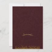 Luxury Maroon Gold Wedding Invitation | 招待状 (裏面)