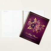 Luxury Maroon & Gold Wedding Planner Book プランナー手帳 (ディスプレー)