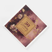 Luxury Marsala Blush Gold Flowers 50th Birthday  (コーナー)