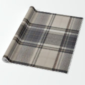 Luxury Masculine Modern Tartan Gift Wrap ラッピングペーパー (アンロールド)