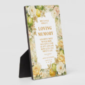 Luxury Mediterranean Lemons & Flowers Memorial フォトプラーク (側面)