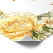 Luxury Mediterranean Lemons & Flowers Wedding ポスター (角)