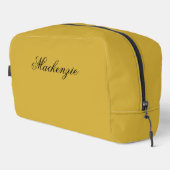 Luxury Metallic Gold Custom Name Toiletry Dopp Kit ドップキット (右コーナー)