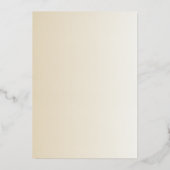 Luxury Metallic Gold Floral Save The Date Card 箔招待状 (裏面)